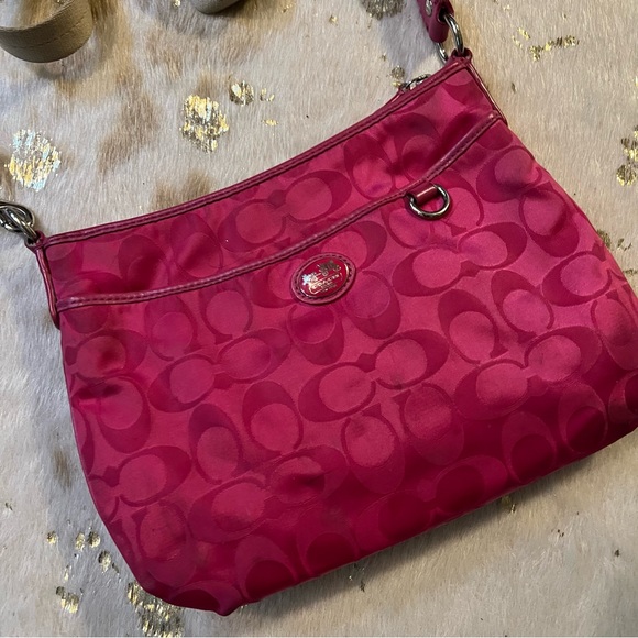 Coach Pink Nylon Crossbody Bag - Picture 6 of 9